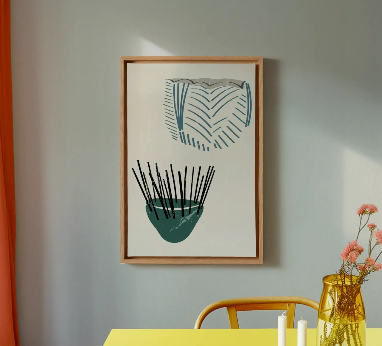 Weaving Baskets tela con Cornice a cassetta da Graphite