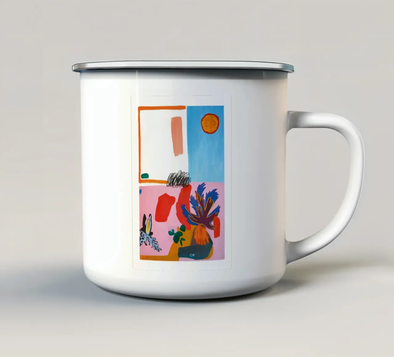 Saturn taza de esmalte de Silvaya
