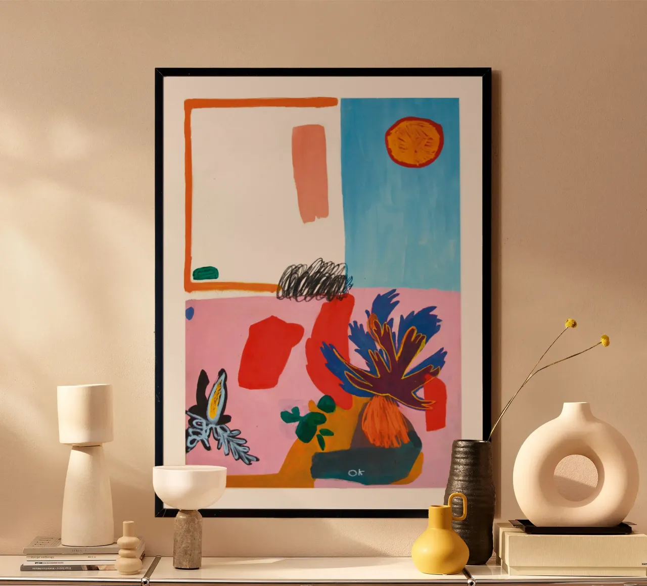 Saturn poster with plastic frame by Silvaya