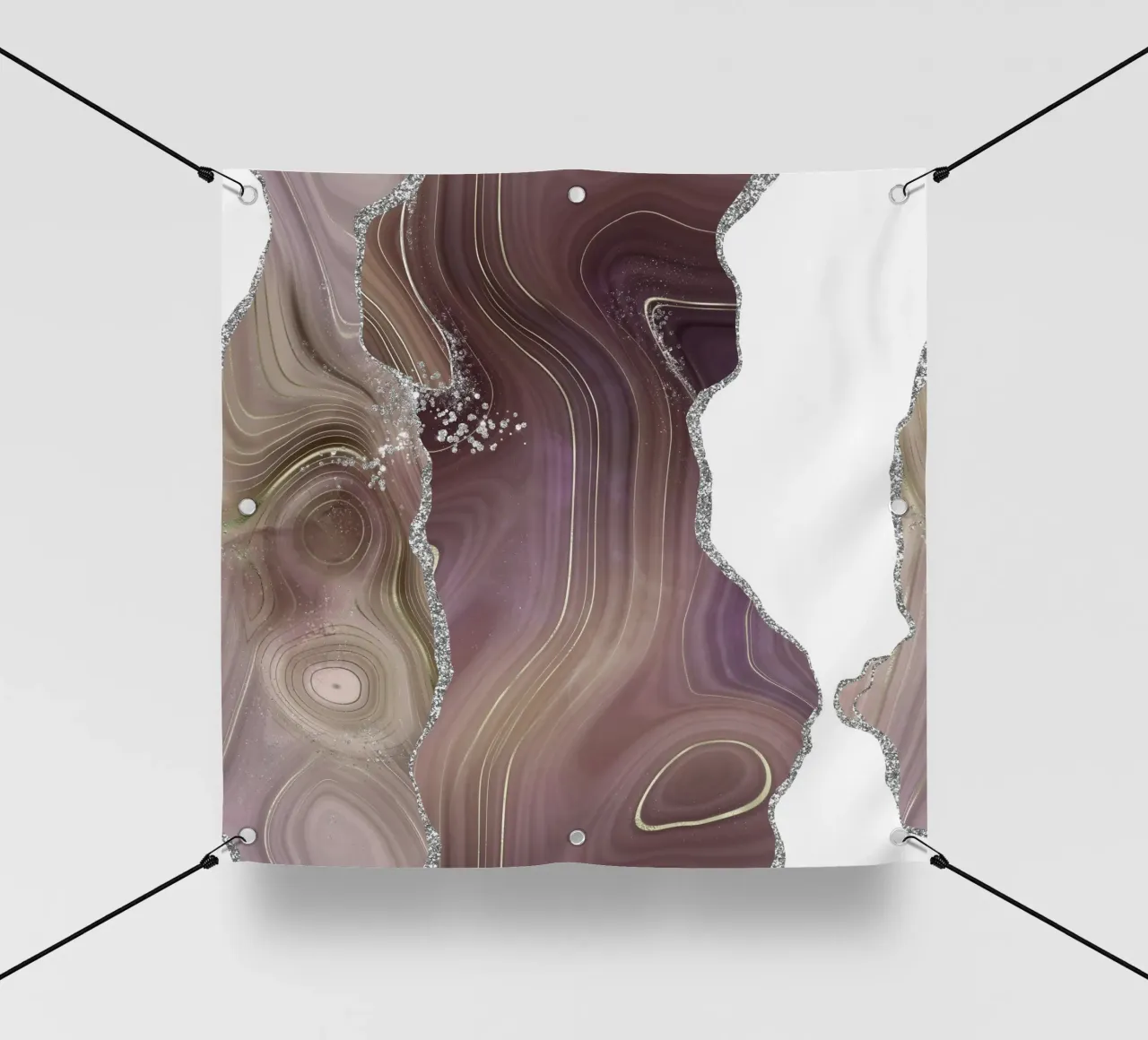 Agata glitterata taupe e argento Texture 05 telo in pvc da Gemstone Textures