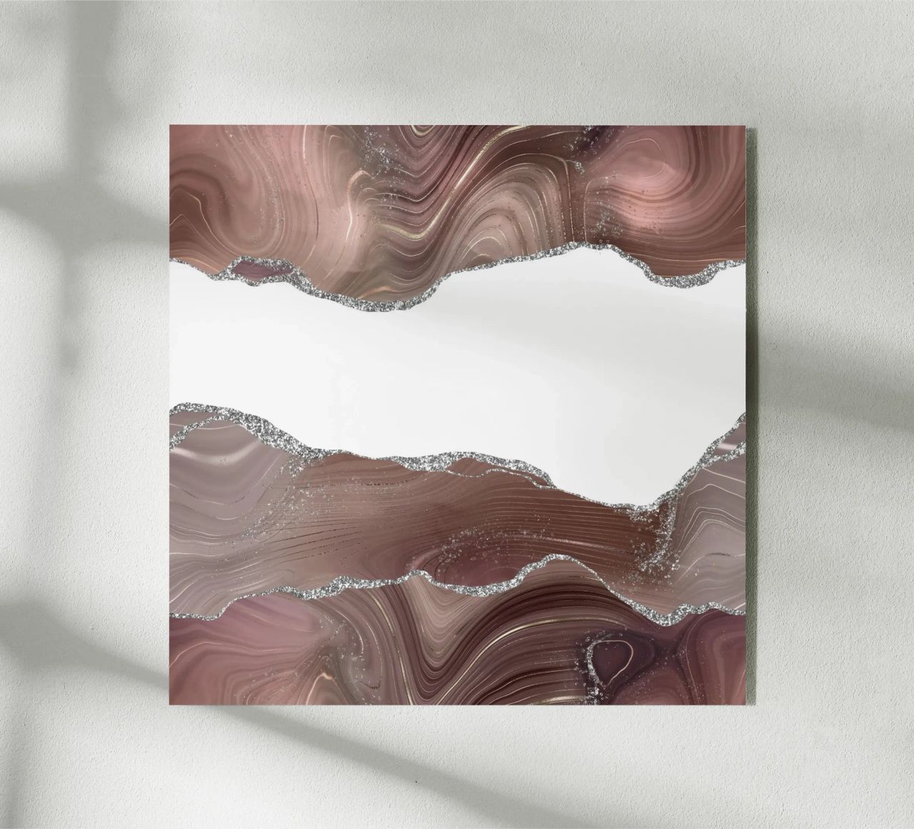 Agata glitterata taupe e argento Texture 08 plexiglass da Gemstone Textures
