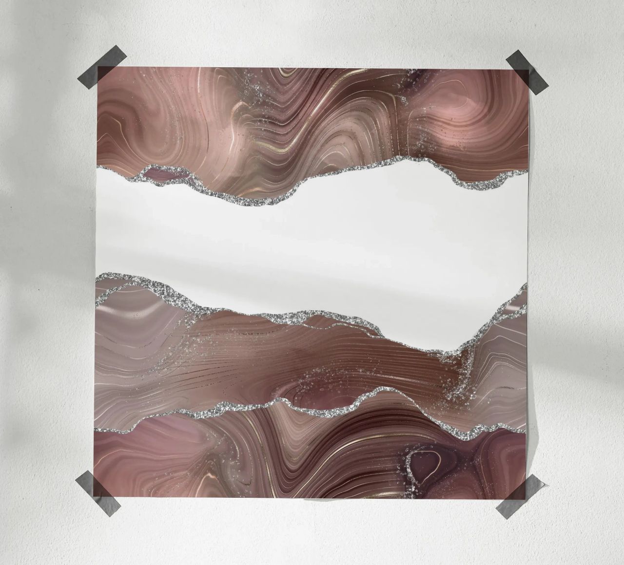 Agata glitterata taupe e argento Texture 08 carta hahnemühle da Gemstone Textures