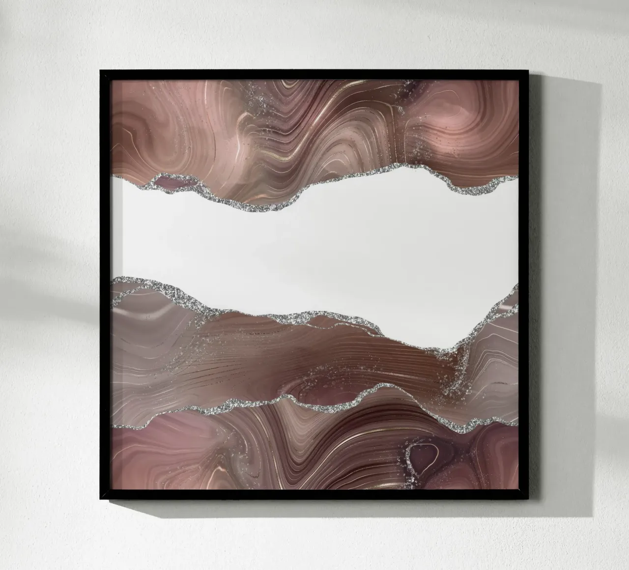 Agata glitterata taupe e argento Texture 08 poster da Gemstone Textures
