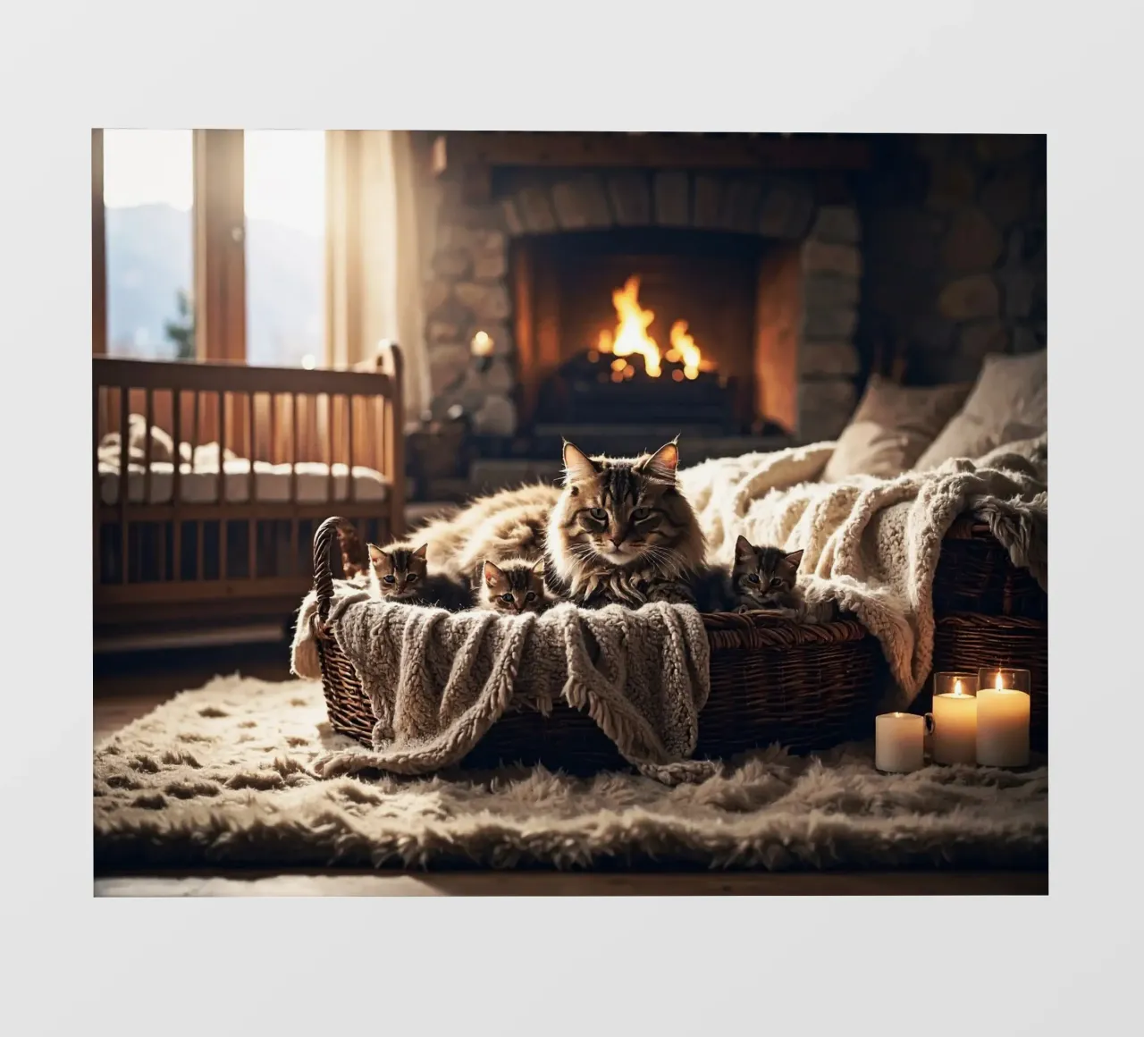 CHATTE ET TROIS CHATONS. pellicola backlit da Thierry vobmann photography