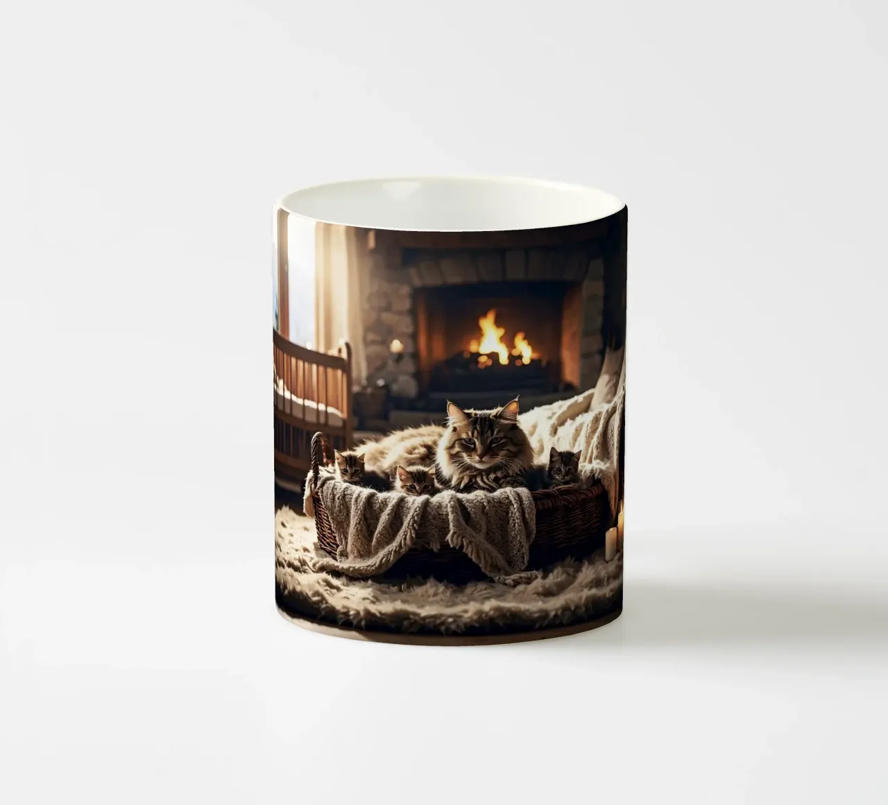 CHATTE ET TROIS CHATONS. tazza in ceramica da Thierry vobmann photography