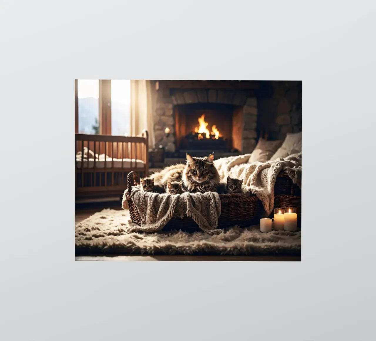 CHATTE ET TROIS CHATONS. sticker by Thierry vobmann photography