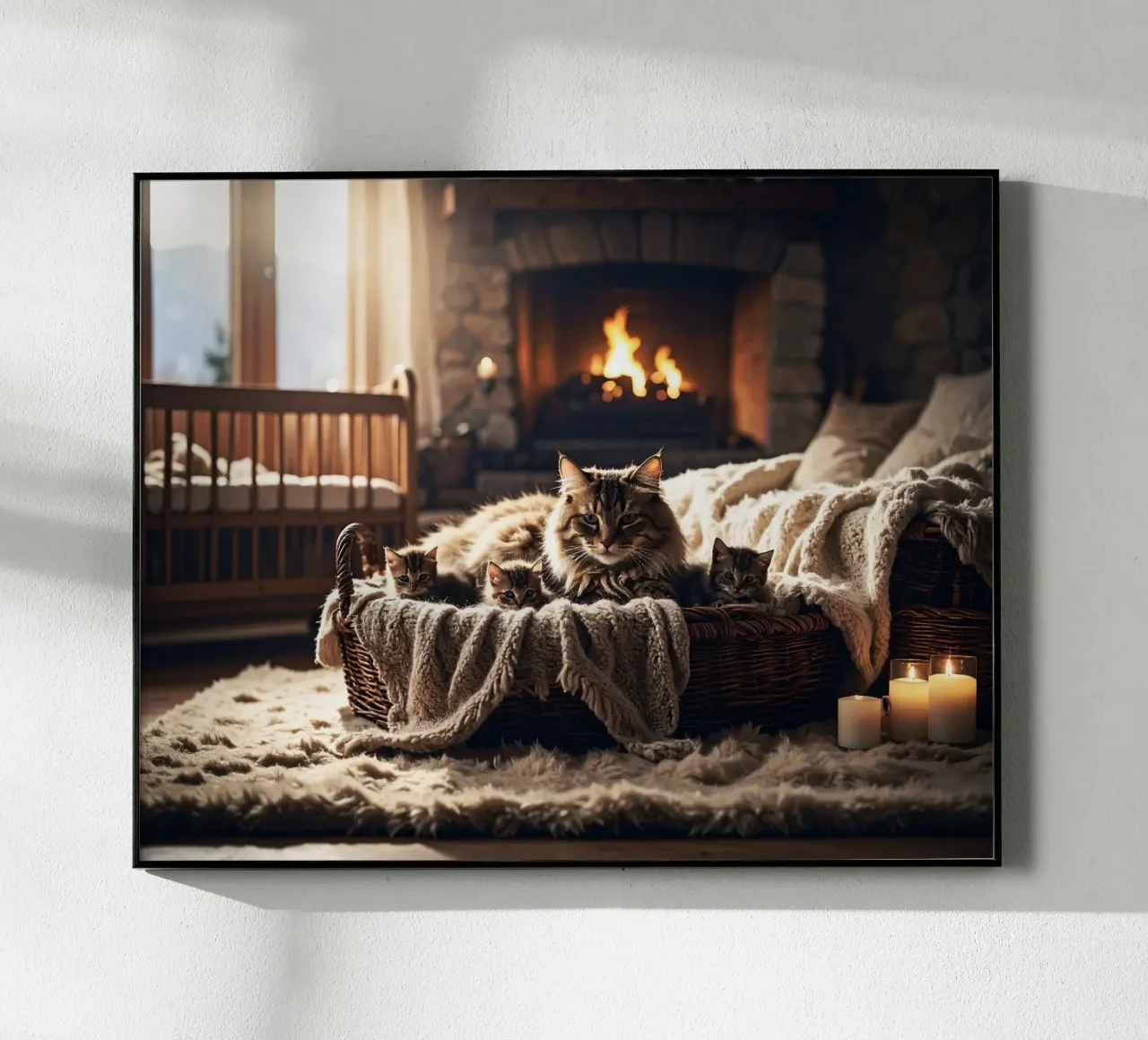 CHATTE ET TROIS CHATONS. plexiglass da Thierry vobmann photography