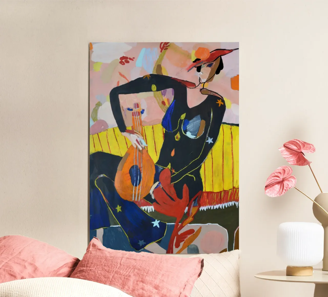 Paloma II poster with wooden frame by Silvaya
