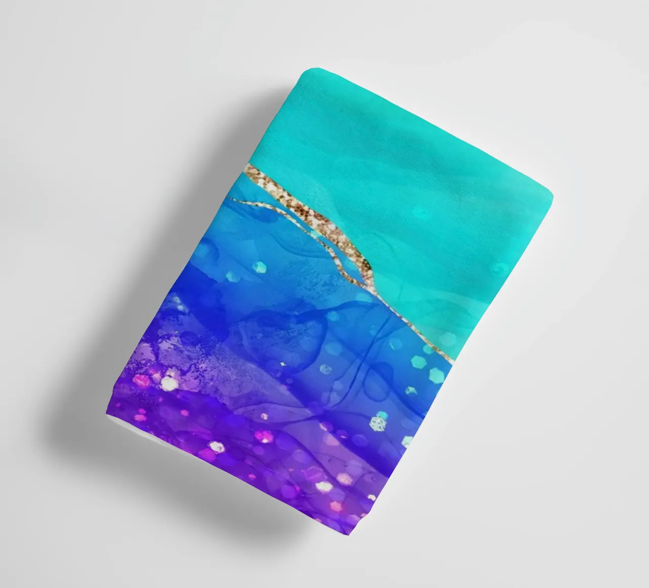 Lebendiger Regenbogen-Glitzer-Achat Struktur 02 Handtuch von Gemstone Textures