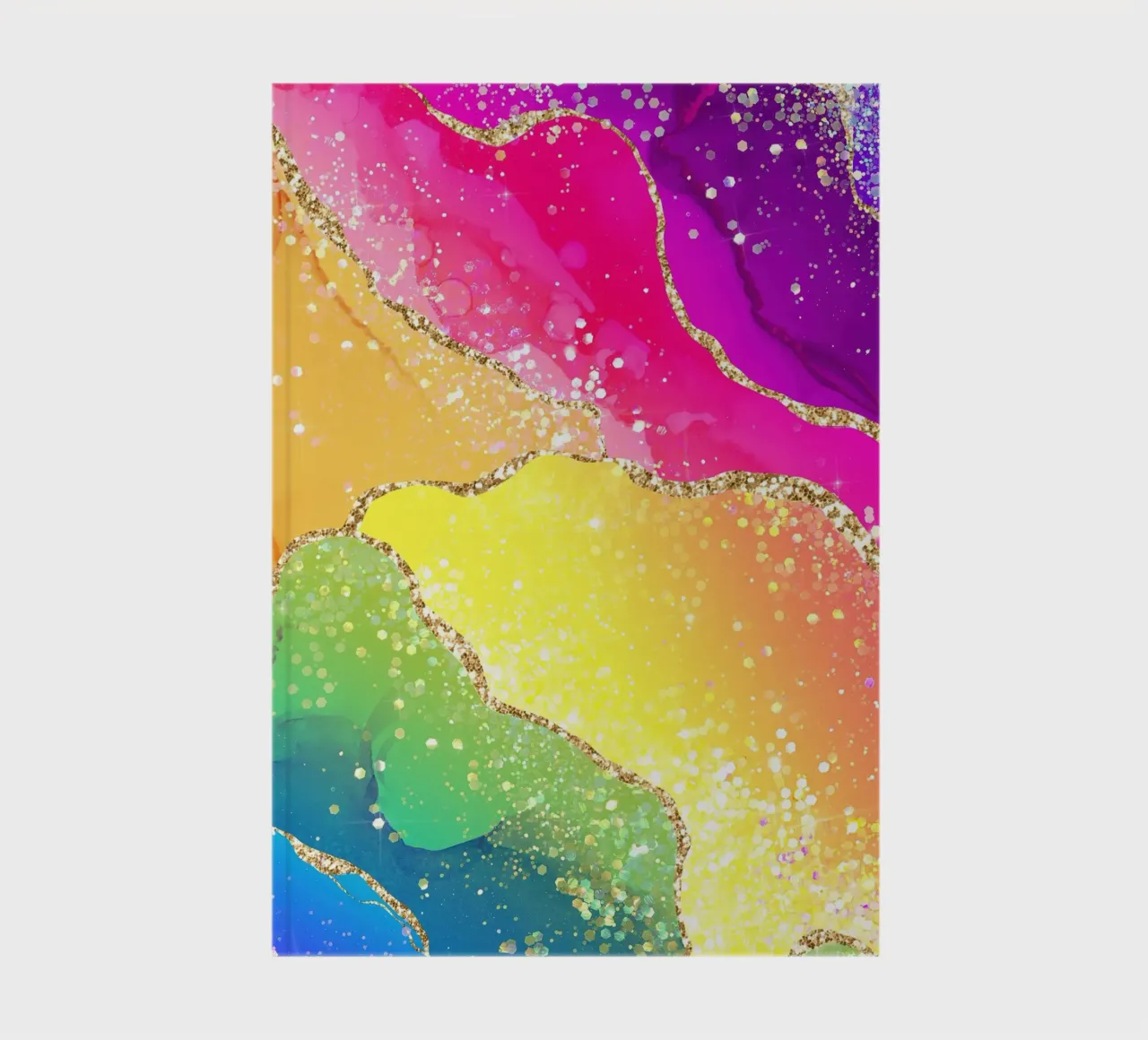 Texture d'agate pailletée arc-en-ciel 05 carnet de notes de Gemstone Textures