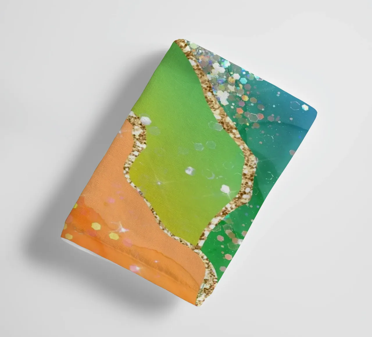 Lebendiger Regenbogen-Glitzer-Achat Struktur 06 Handtuch von Gemstone Textures