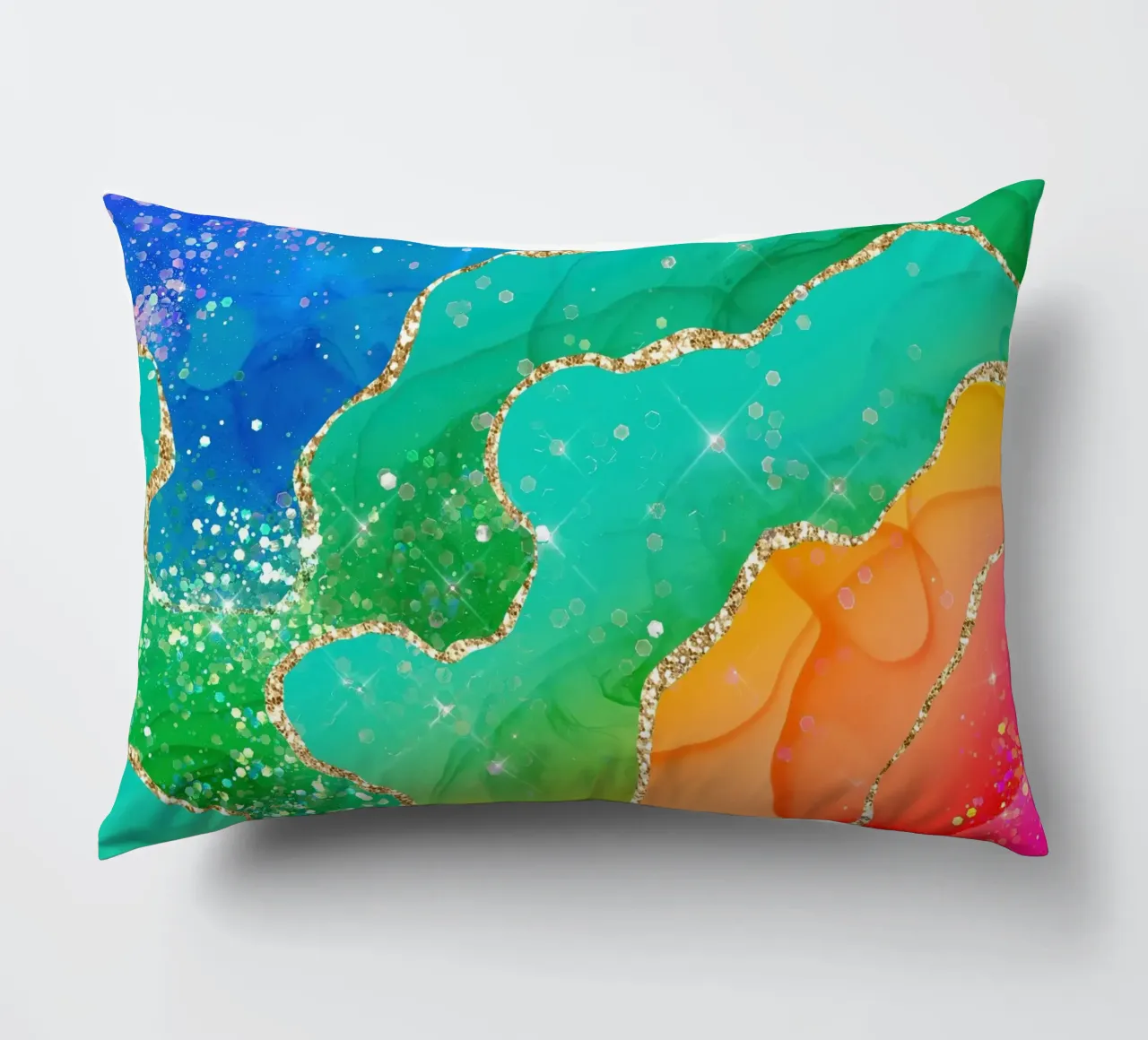 Texture Agata vibrante e scintillante arcobaleno 08 cuscino da Gemstone Textures