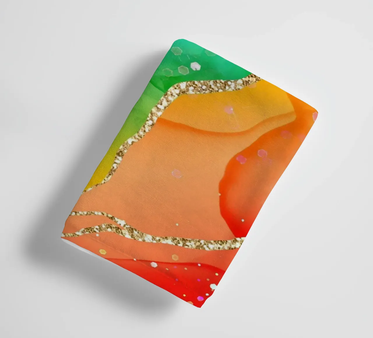 Lebendiger Regenbogen-Glitzer-Achat Struktur 08 Handtuch von Gemstone Textures