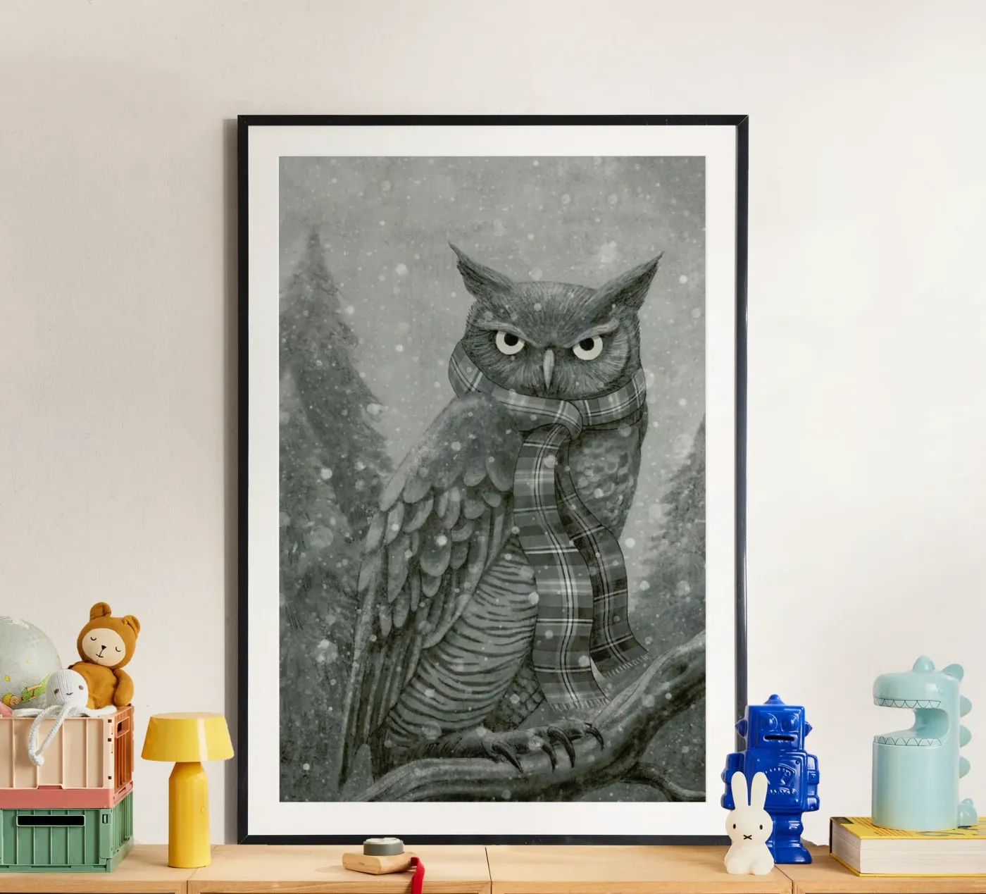 Winter Owl poster van Terry Fan