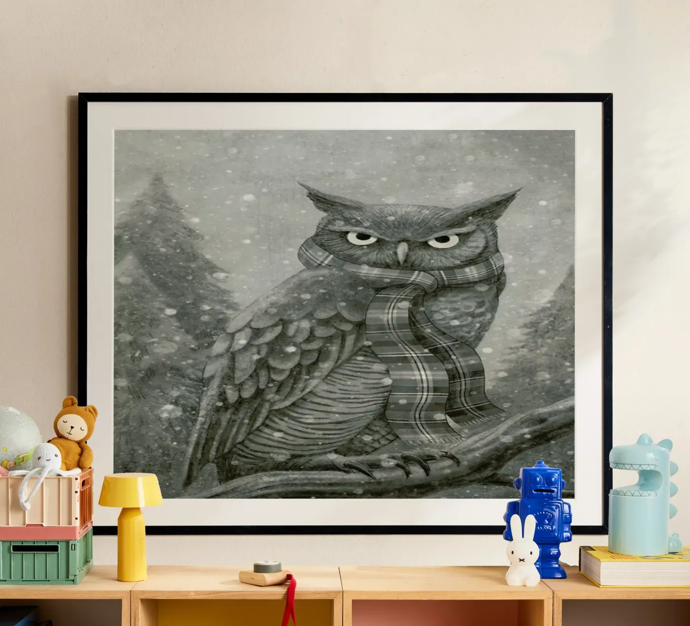 Winter Owl poster van Terry Fan