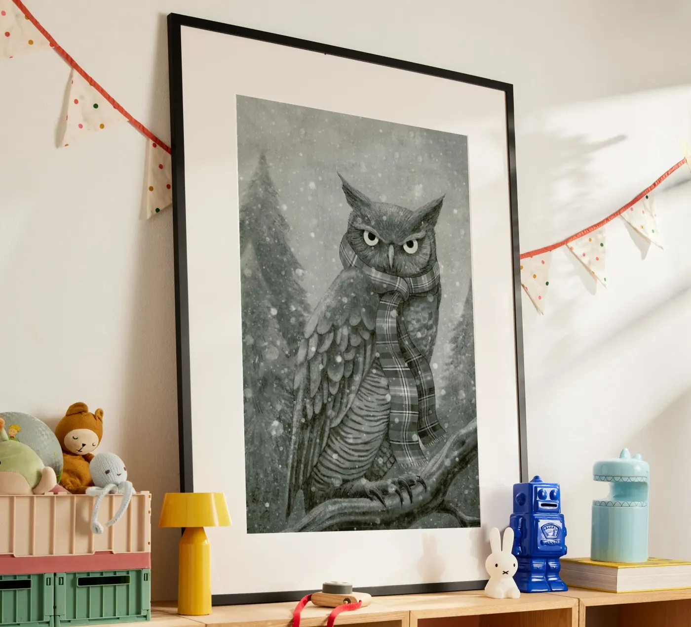 Winter Owl poster van Terry Fan