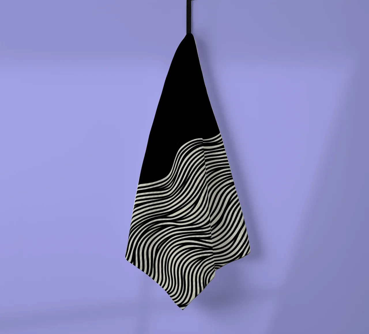 Luna piena dorata in riva al mare | Line Art canovaccio da cucina da Autofocus