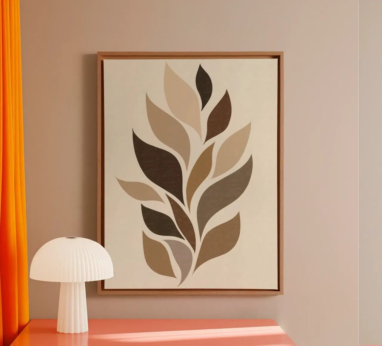 Beige Abstract tela con Cornice a cassetta da Gypsy Galleria