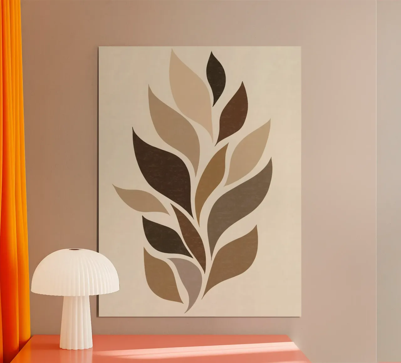 Beige Abstract poster con telaio in plastica da Gypsy Galleria