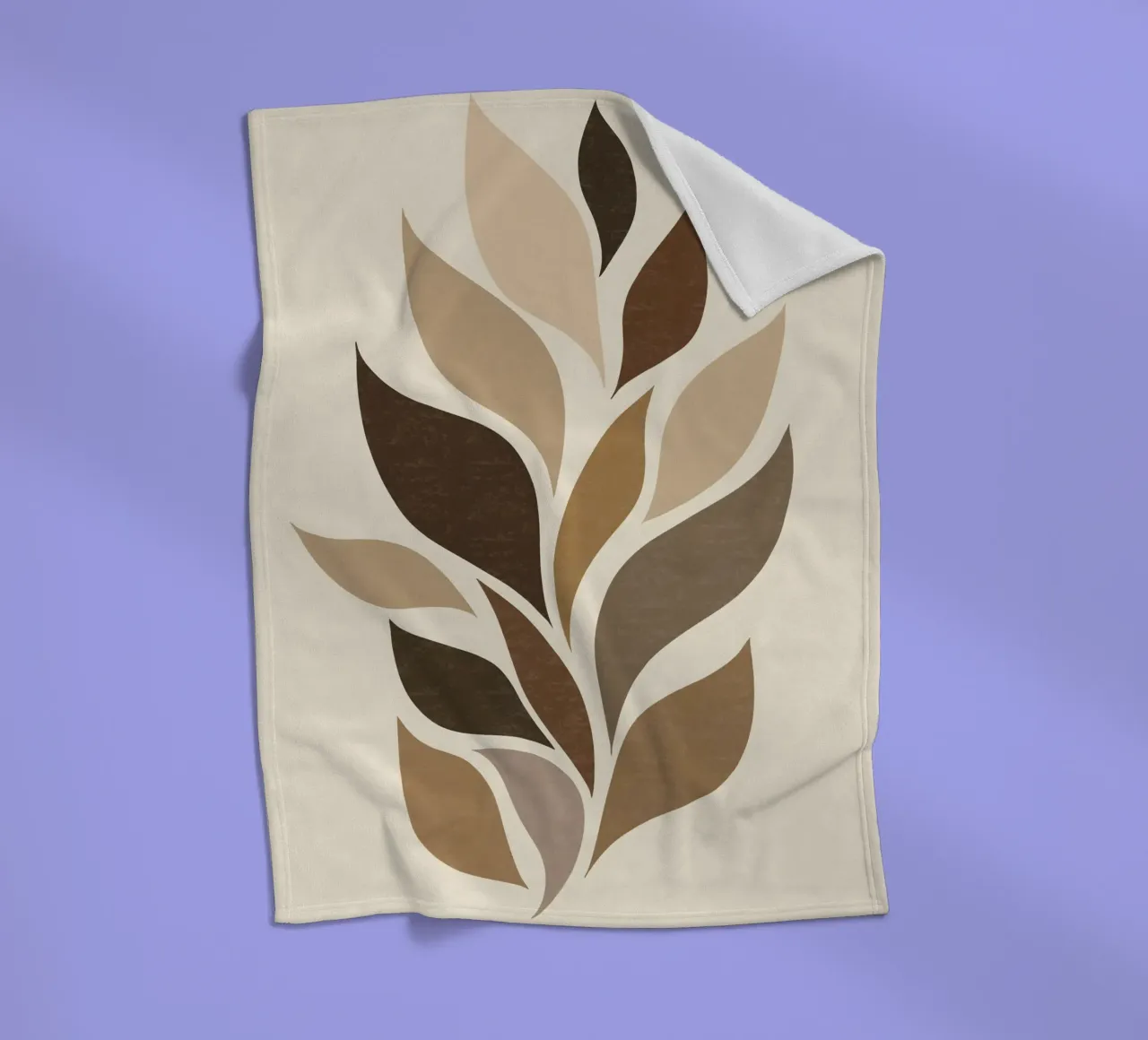 Beige Abstract coperta in pile da Gypsy Galleria