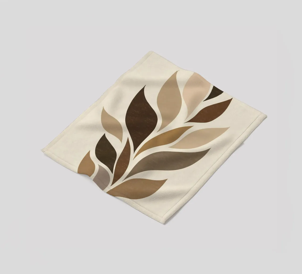 Beige Abstract coperta in pile da Gypsy Galleria