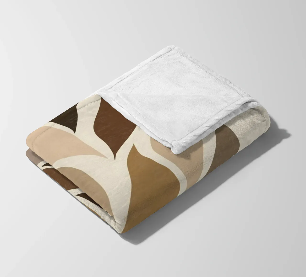Beige Abstract coperta in pile da Gypsy Galleria