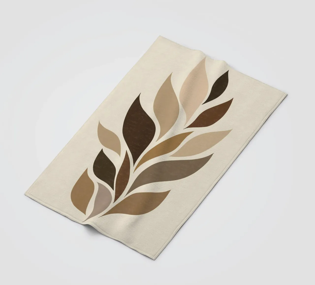Beige Abstract coperta in pile da Gypsy Galleria