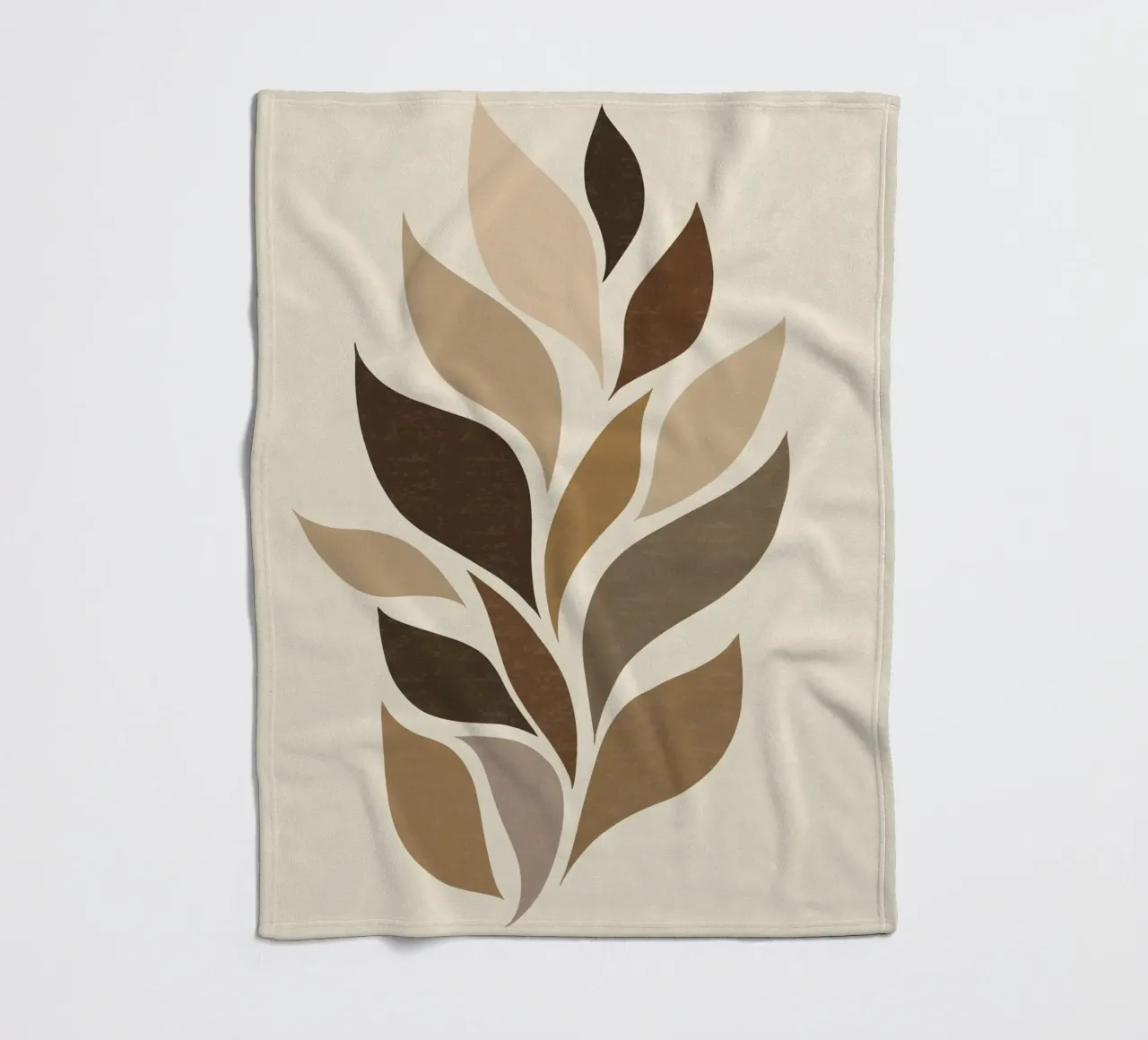 Beige Abstract coperta in pile da Gypsy Galleria