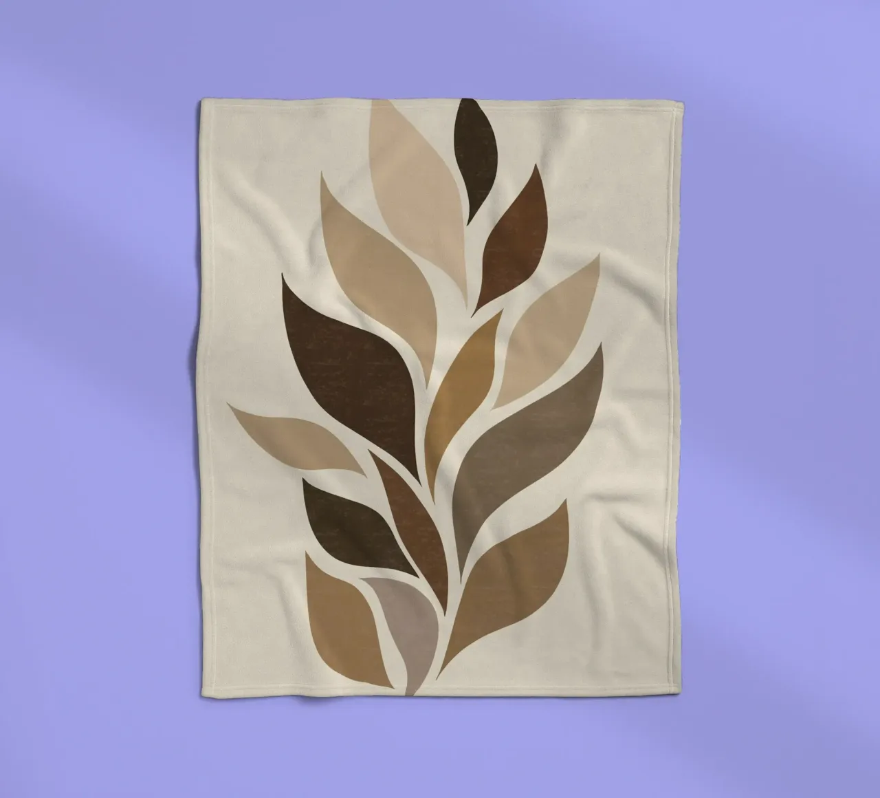 Beige Abstract coperta in pile da Gypsy Galleria