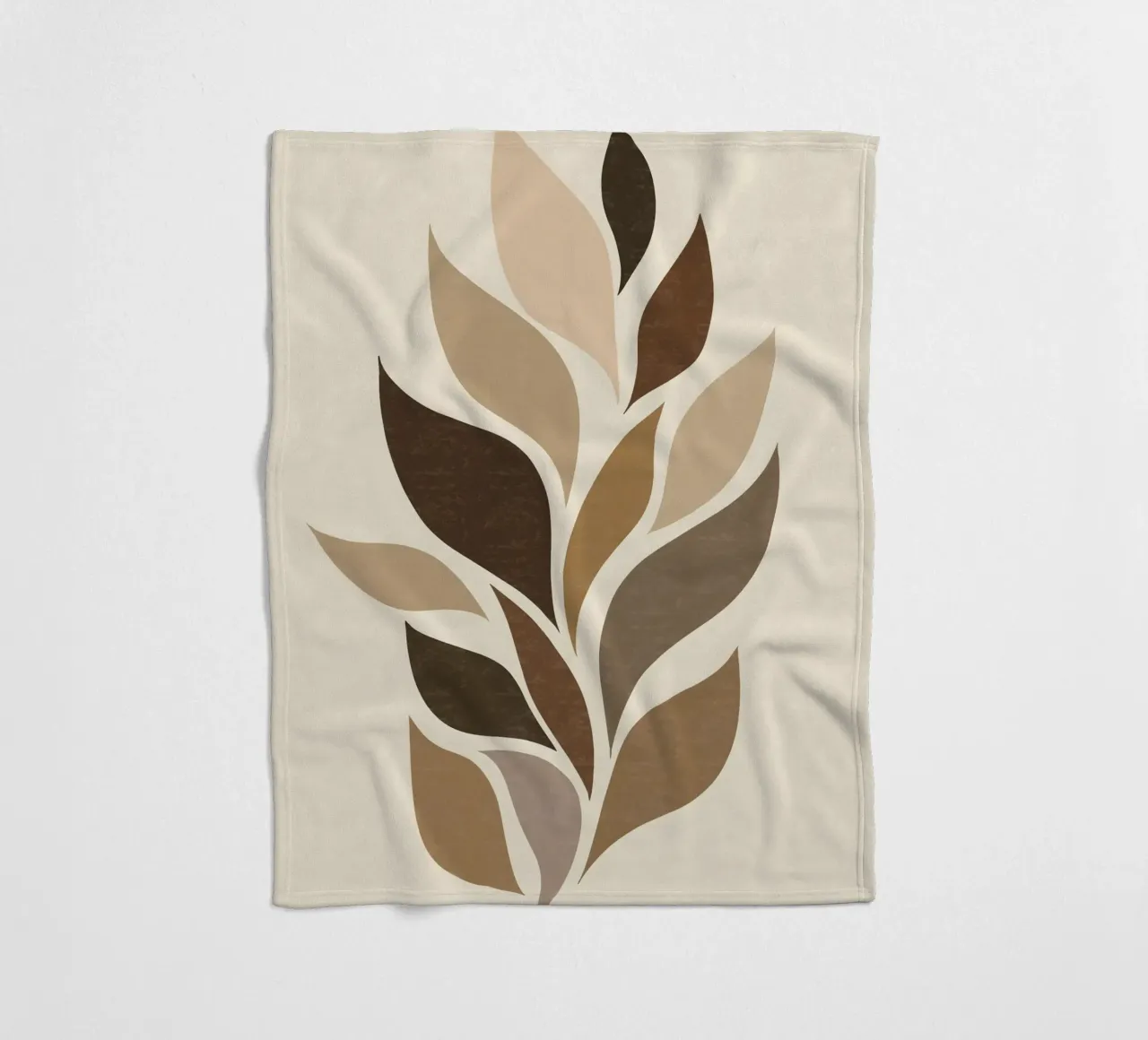 Beige Abstract coperta in pile da Gypsy Galleria