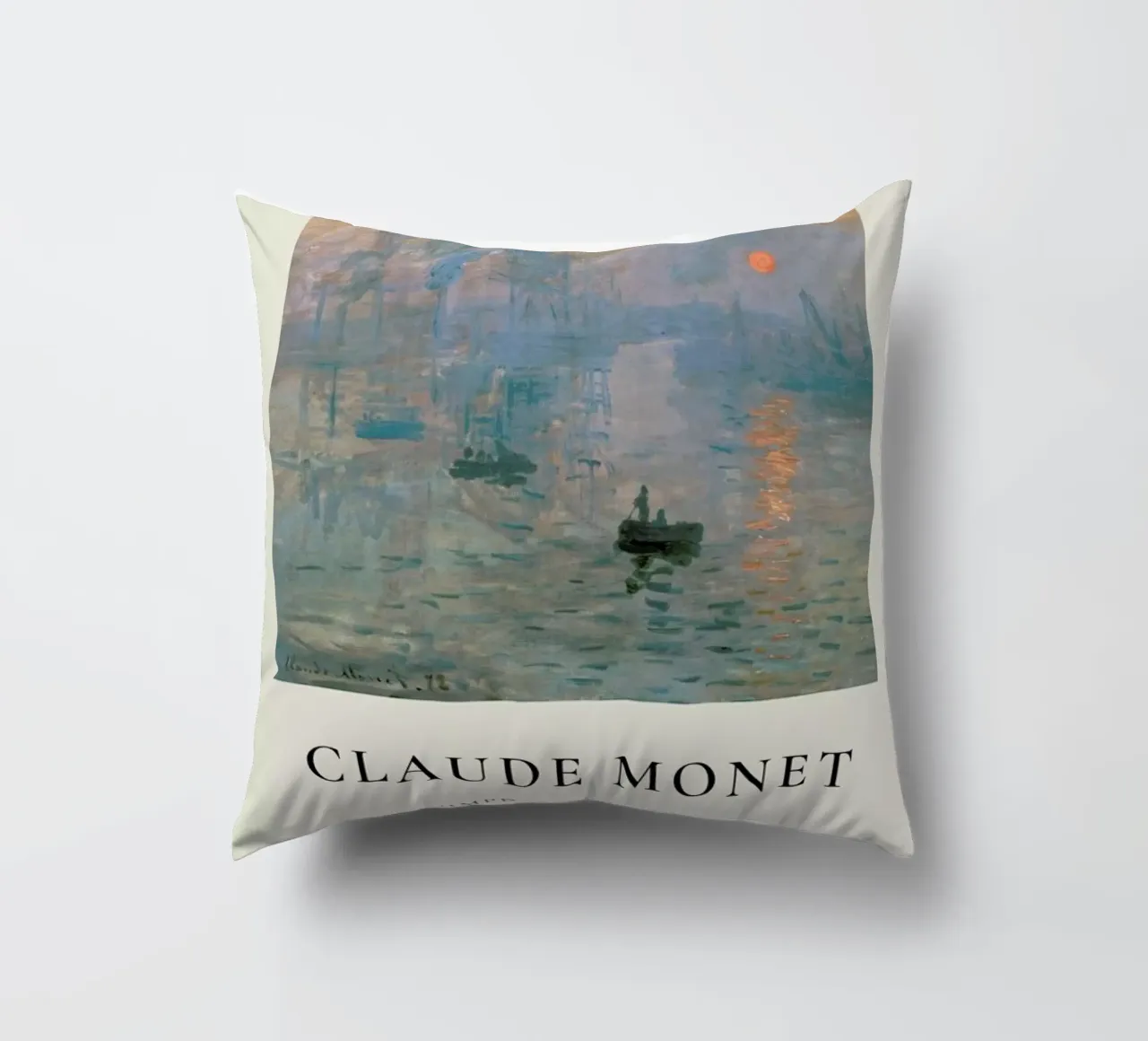 Monet - Impression, Sunrise cuscino da ARTOTHEK