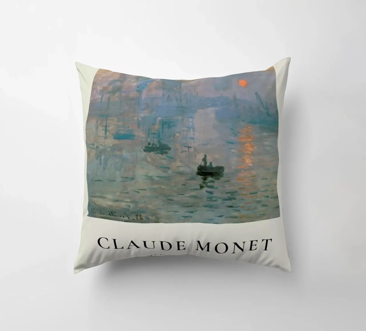 Monet - Impression, Sunrise cuscino da ARTOTHEK