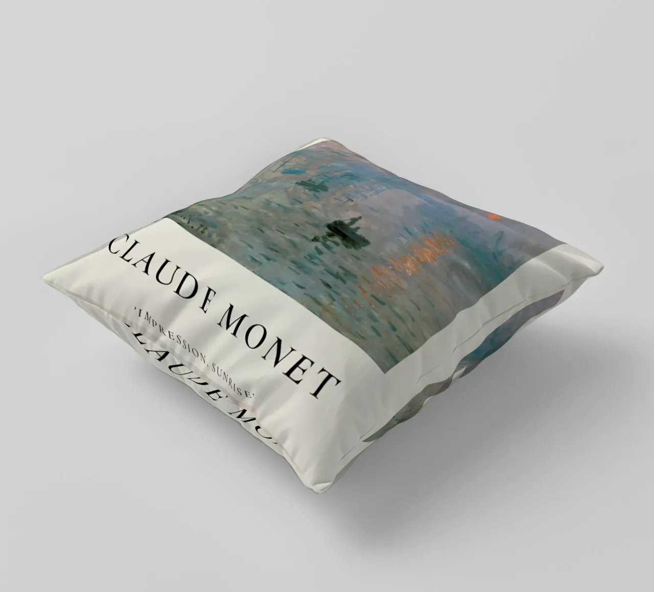 Monet - Impression, Sunrise cuscino da ARTOTHEK