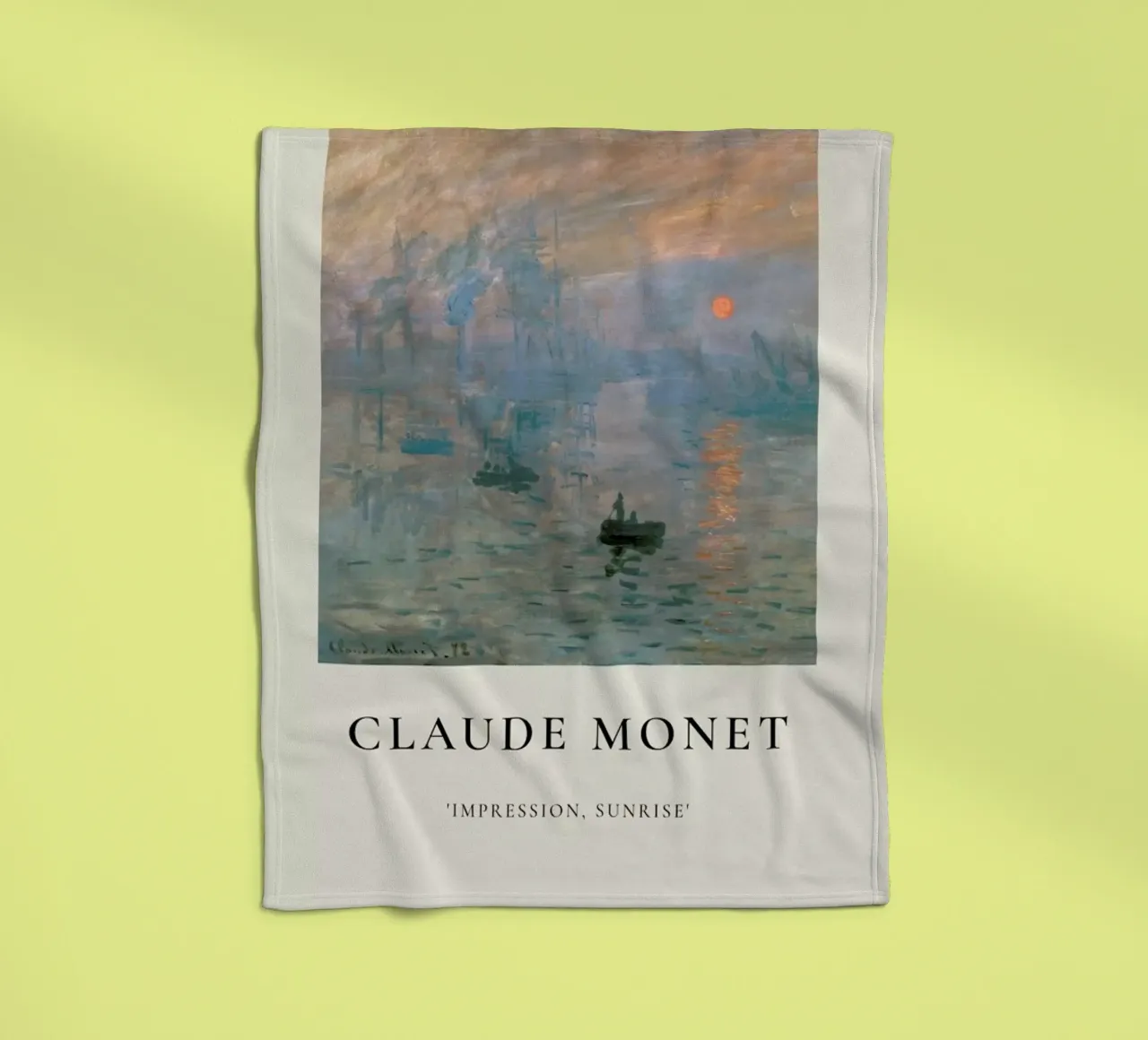 Monet - Impression, Sunrise coperta in pile da ARTOTHEK