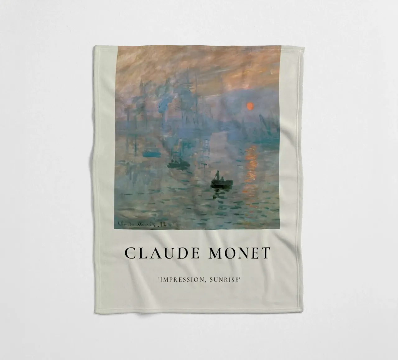 Monet - Impression, Sunrise coperta in pile da ARTOTHEK