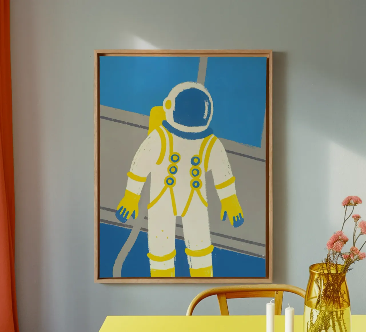 Astronauta tela con Cornice a cassetta da PERSONAL TOUCH