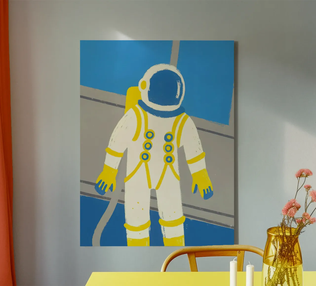 Astronauta tela con Cornice a cassetta da PERSONAL TOUCH