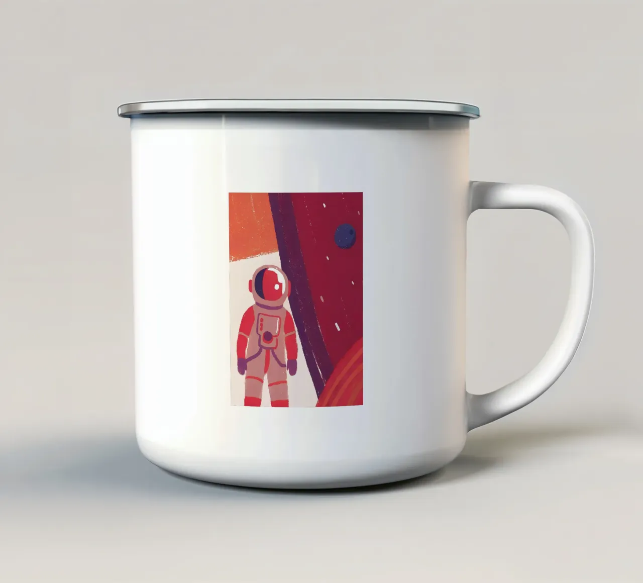 Astronauta spaziale tazza in smalto da PERSONAL TOUCH