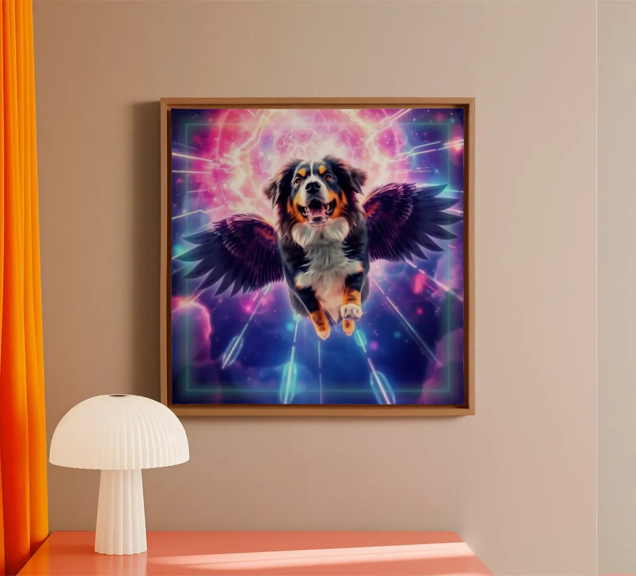 Een engel uit de hemel #25 canvas met Baklijst van Yumis.Beargang.and.Me