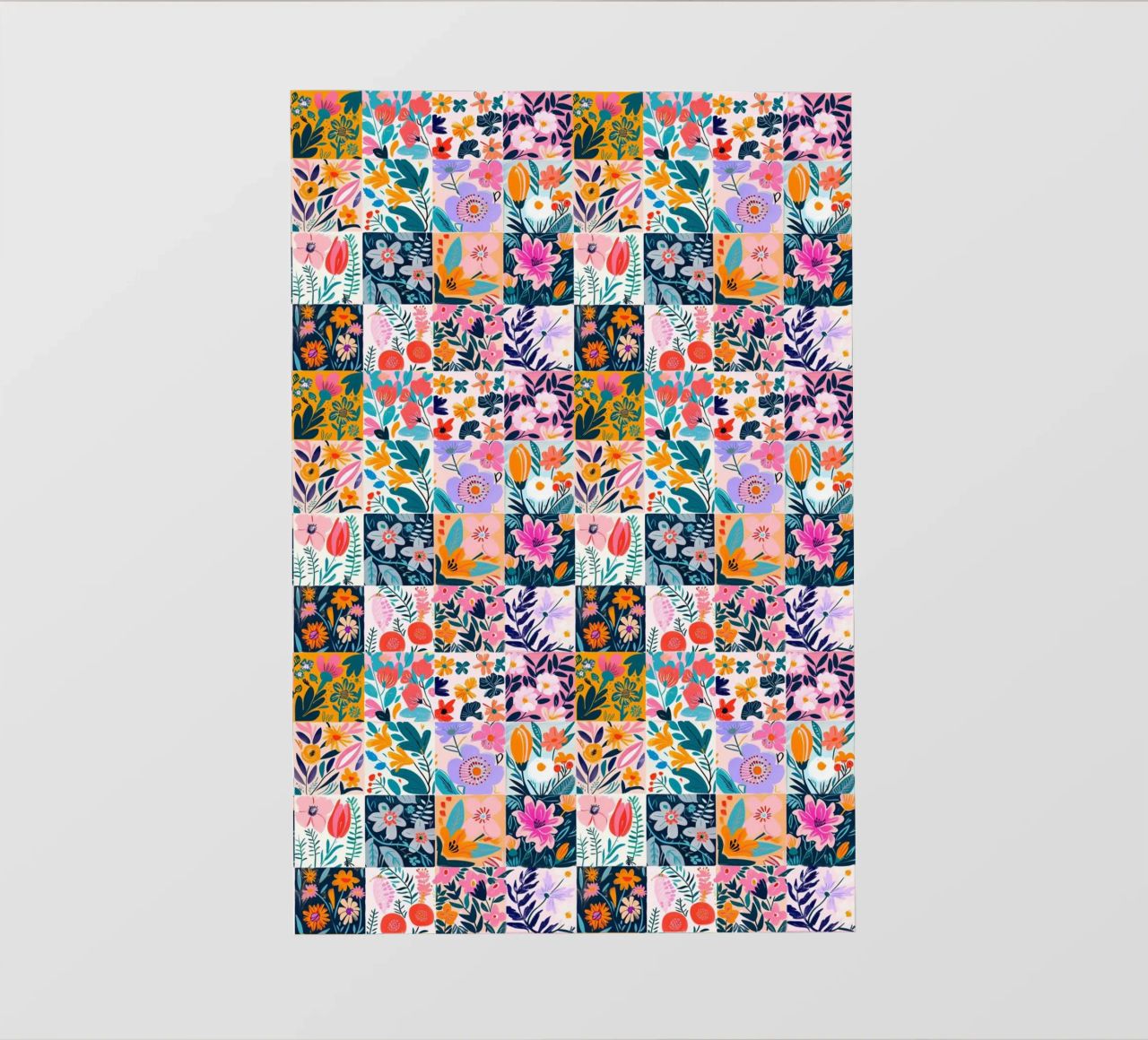Floral Patchwork photo wallpaper by Sunflower Soul Studio