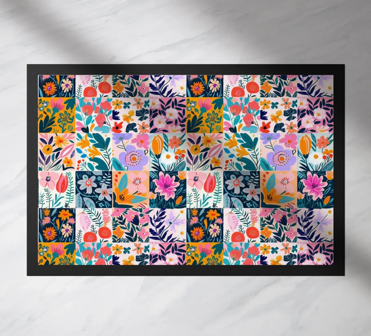 Floral Patchwork deurmat van Sunflower Soul Studio