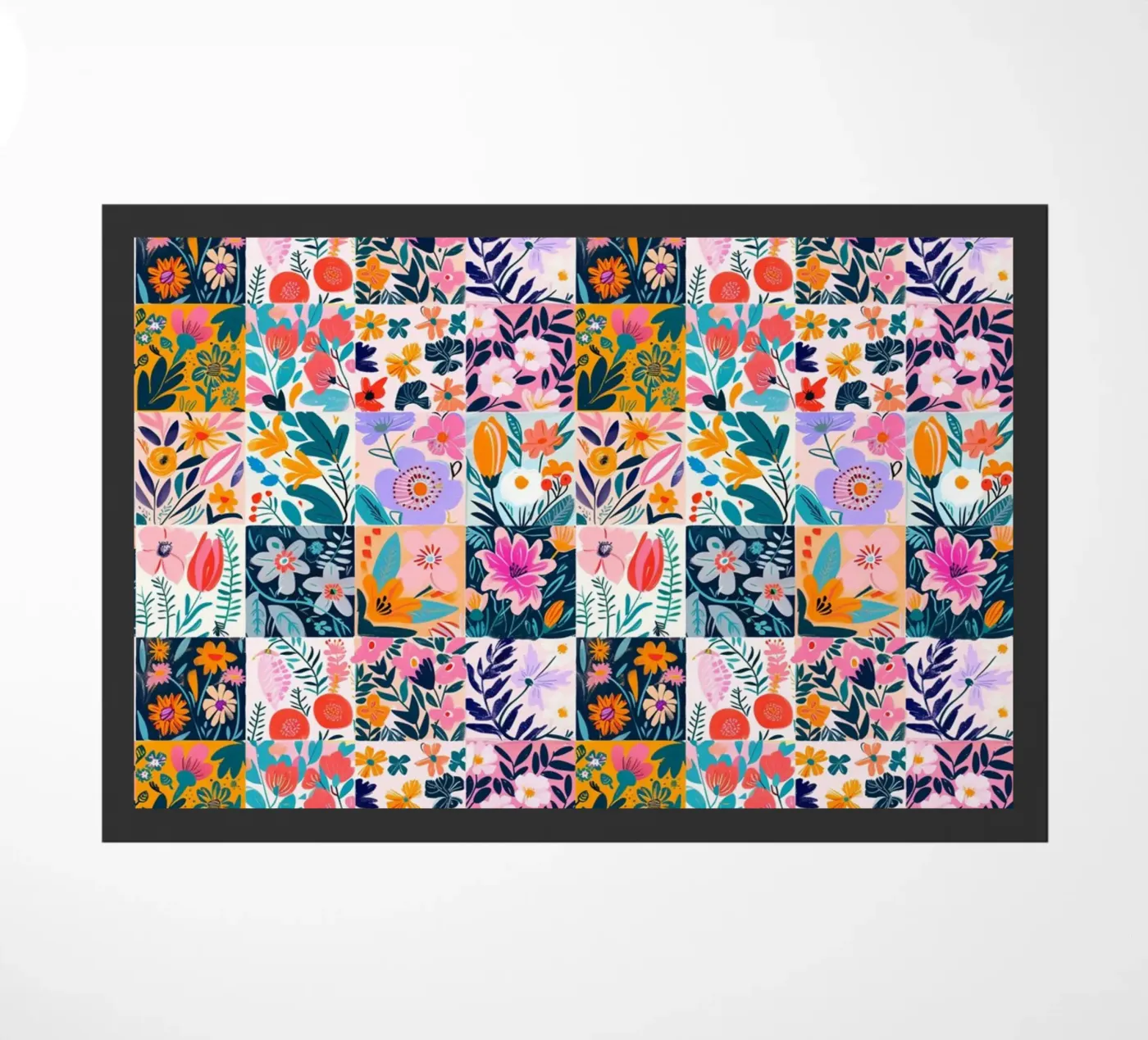 Floral Patchwork Fußmatte von Sunflower Soul Studio