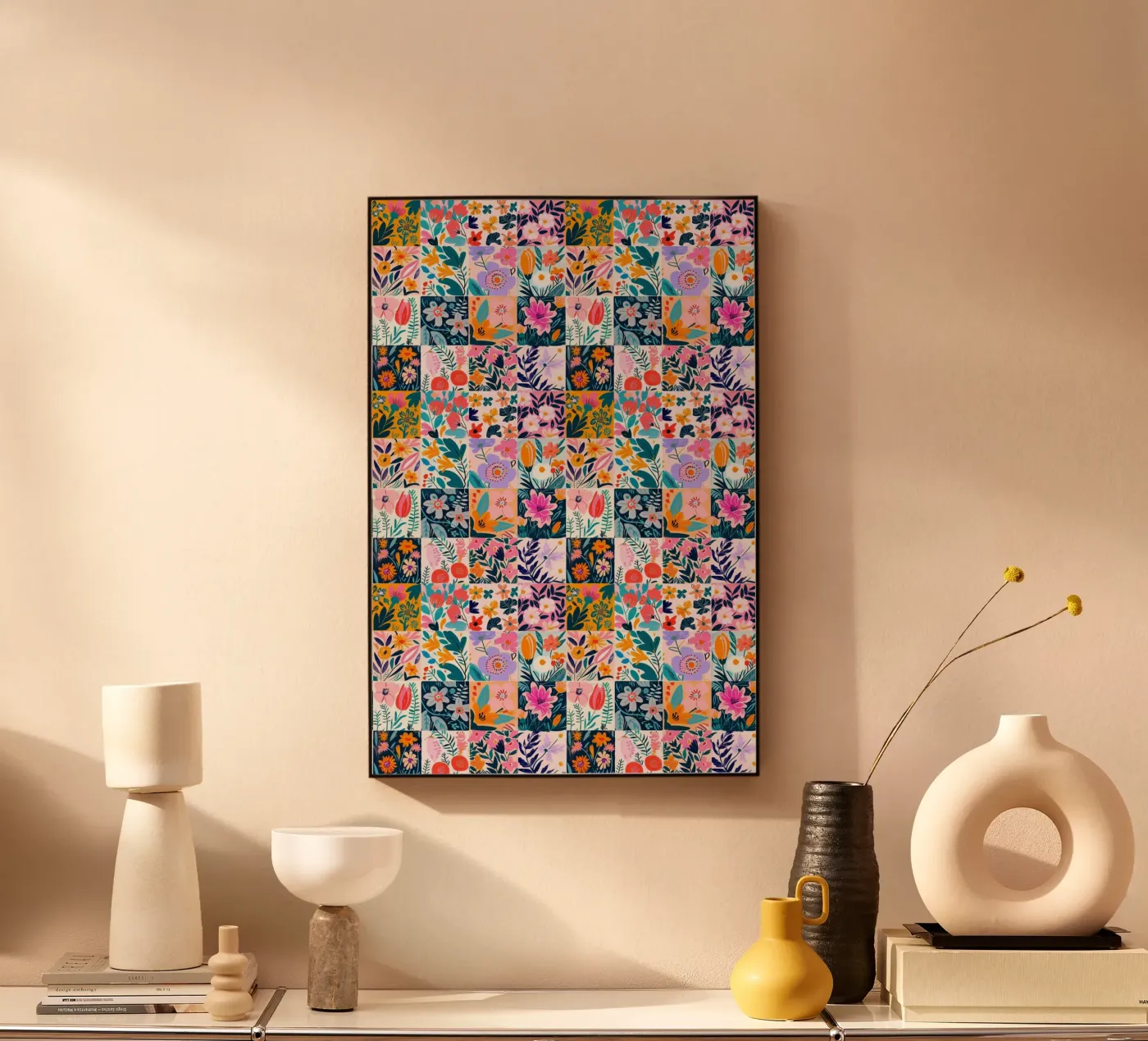 Floral Patchwork alu-dibond by Sunflower Soul Studio