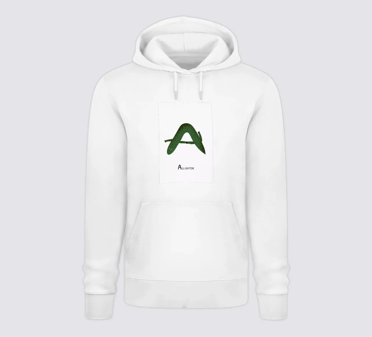 A for Alligator felpa con cappuccio da Little Flourishes