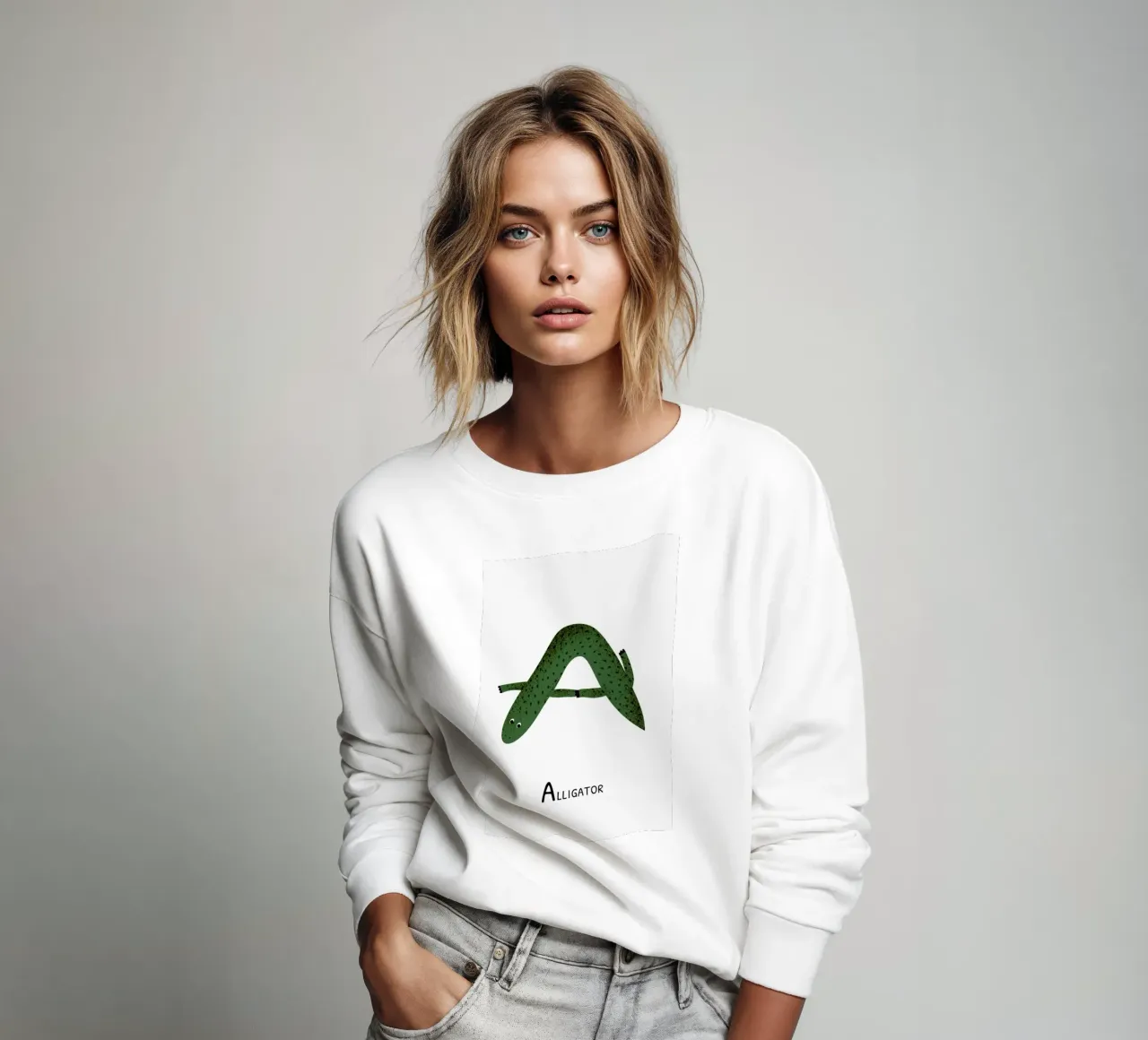 A for Alligator felpa da Little Flourishes