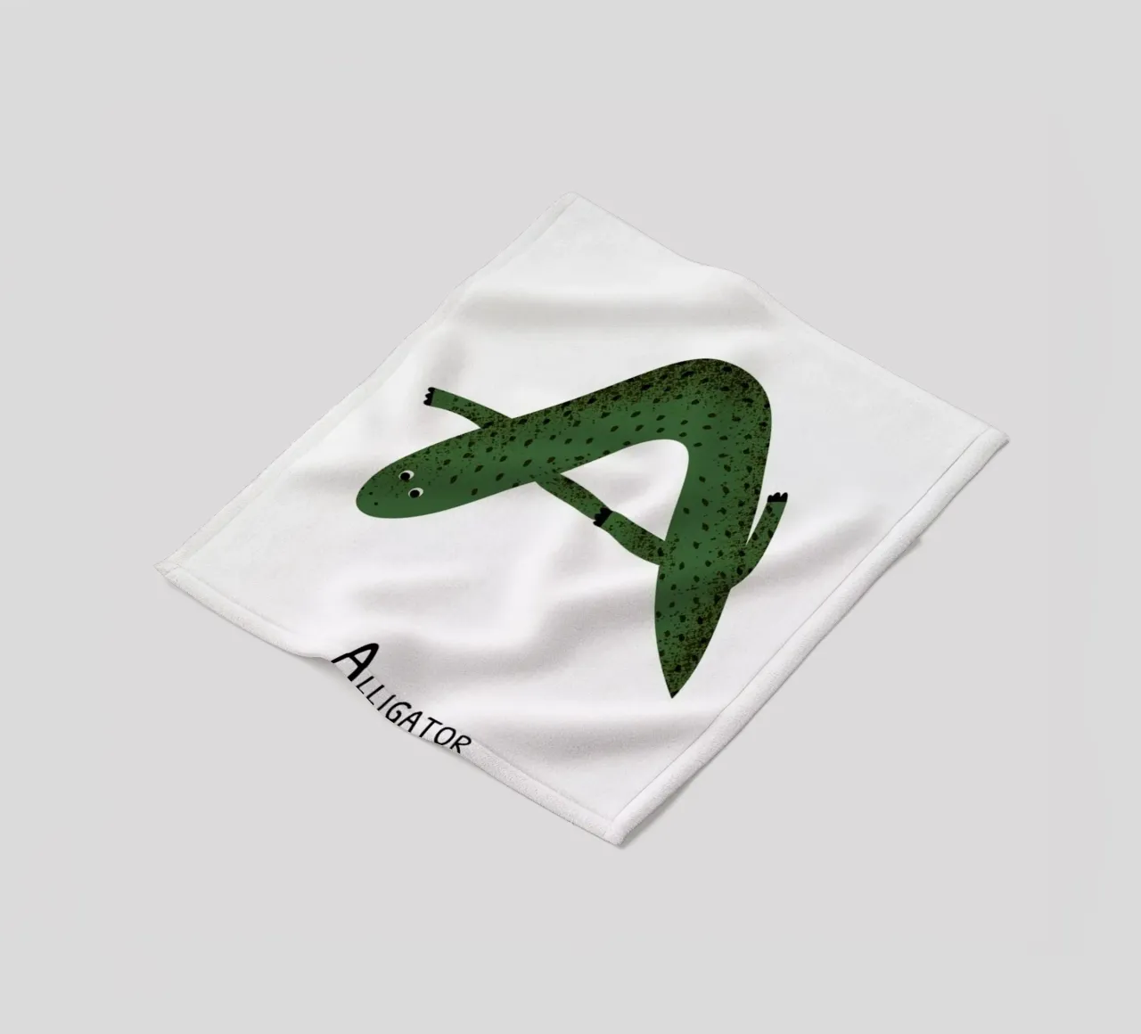 A for Alligator coperta in pile da Little Flourishes