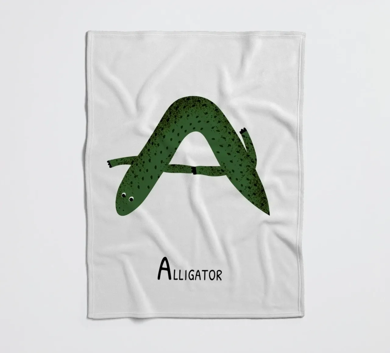 A for Alligator coperta in pile da Little Flourishes
