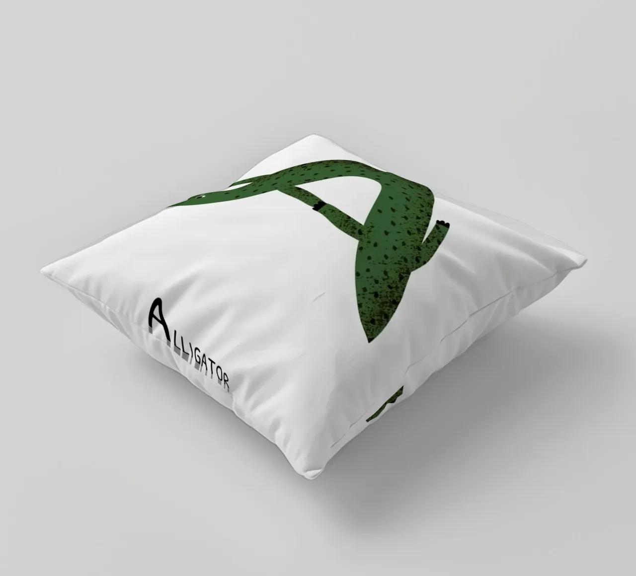 A for Alligator cuscino da Little Flourishes