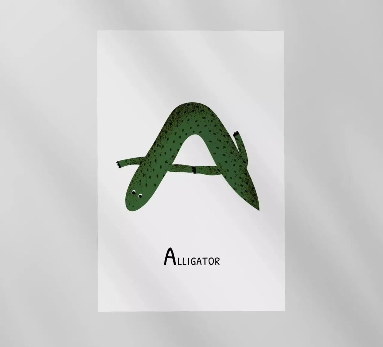 A for Alligator pellicola backlit da Little Flourishes