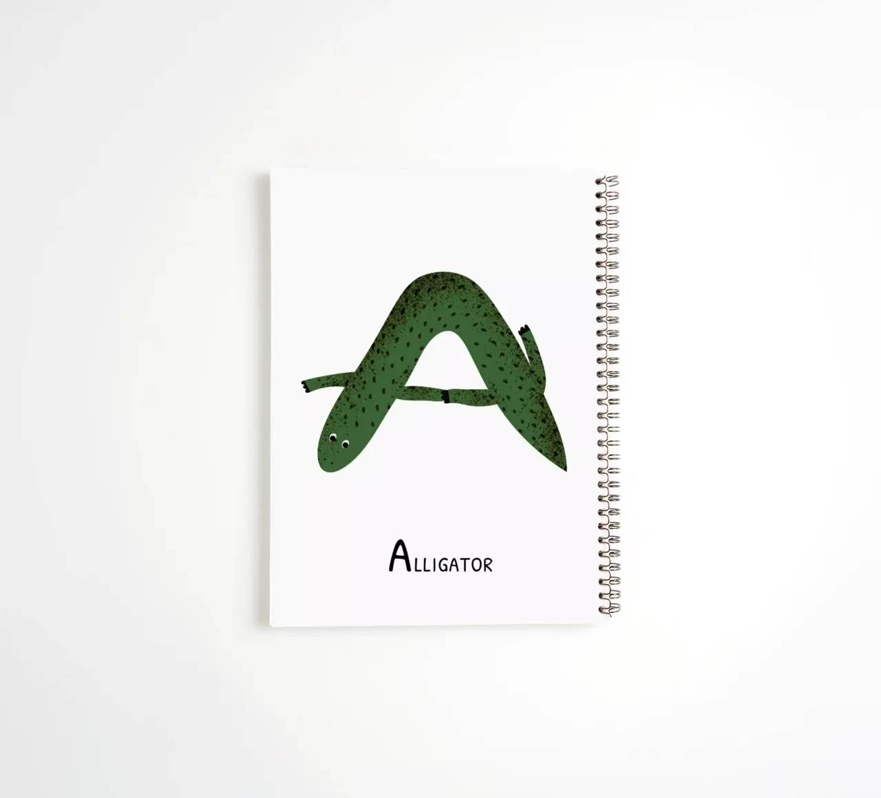 A for Alligator spiral notebook by Little Flourishes